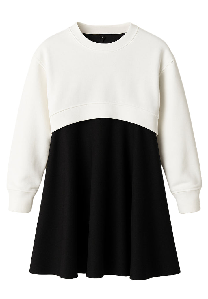 Conjunto de 2 piezas blanco y negro para niña
