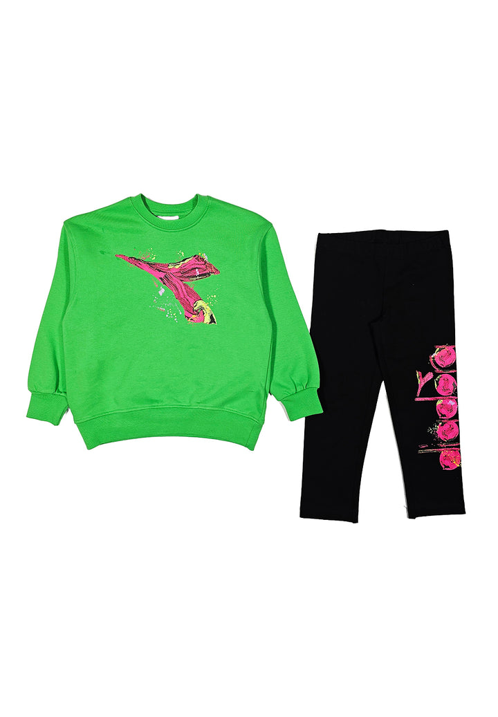 Completo felpa vede-nero per bambina - Primamoda kids
