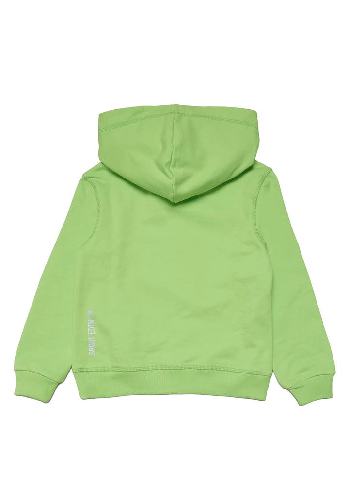 Sweat à capuche vert pour fille