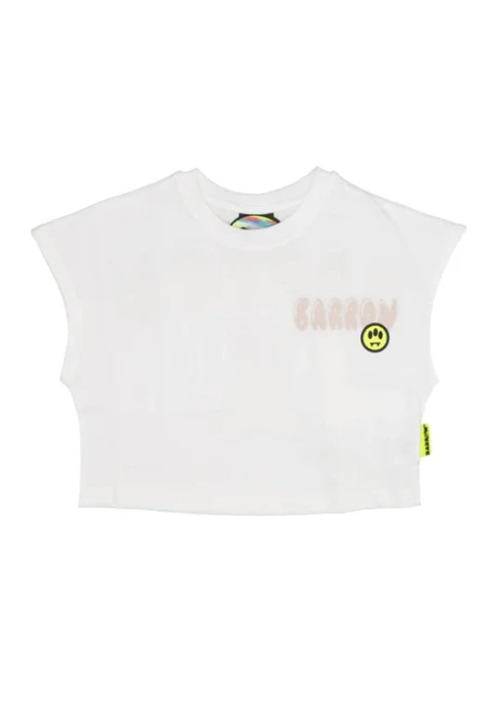 T-shirt court blanc pour fille