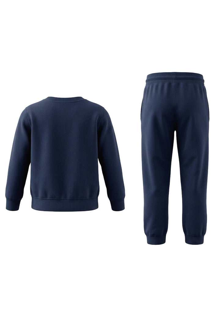 Marineblauer Sweatshirt-Anzug für Jungen