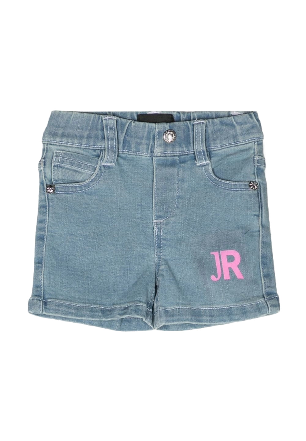 Short en jean bleu pour bébé fille