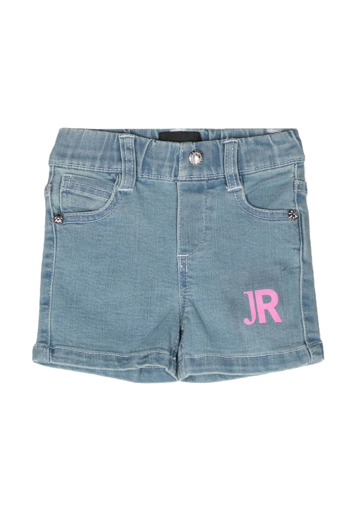 Short en jean bleu pour bébé fille