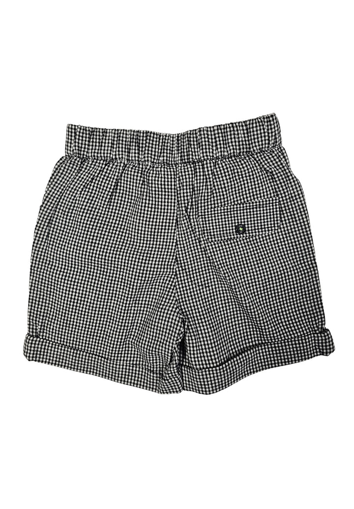 Schwarz-weiße Bermudashorts für Neugeborene