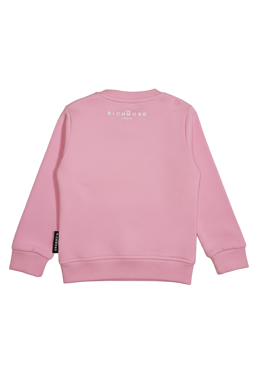 Sudadera de cuello redondo rosa para bebé