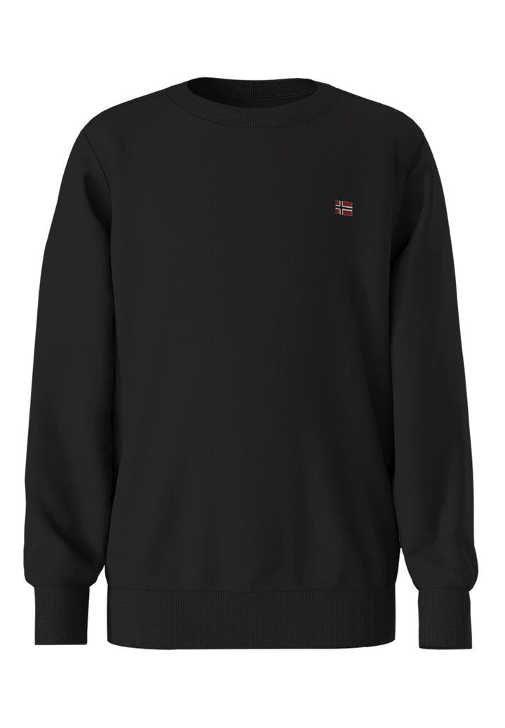 Sweat-shirt noir à col rond pour enfant