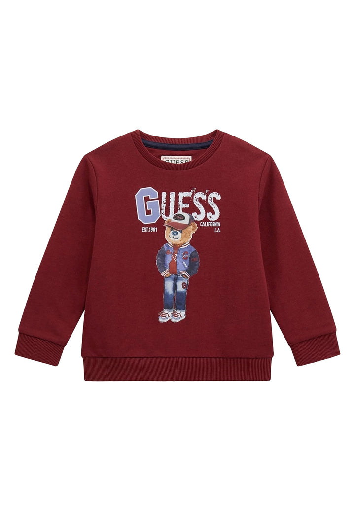 Rotes Sweatshirt mit Rundhalsausschnitt für Jungen