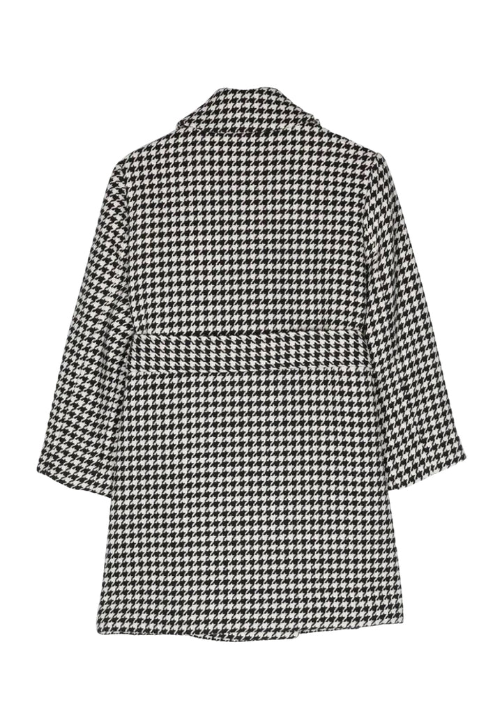 Manteau noir et blanc pour fille