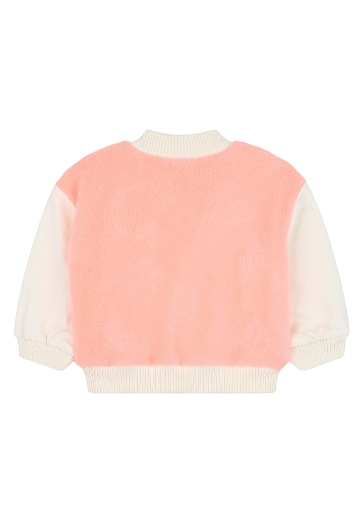 Creme-rosa Strickjacke für Mädchen