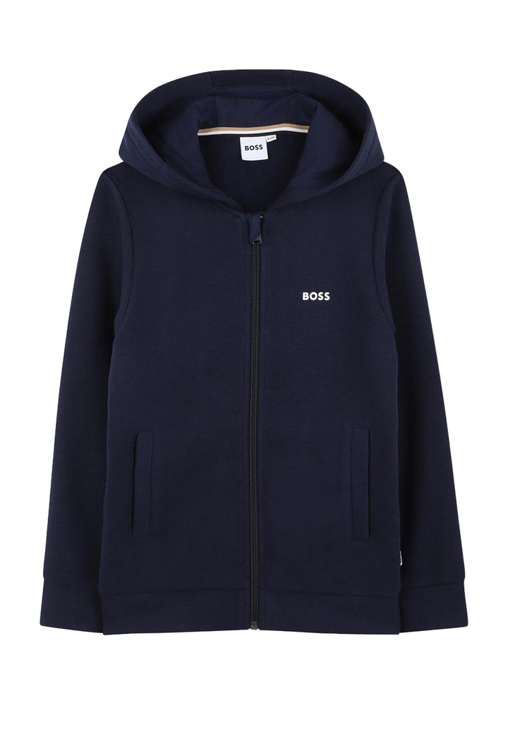 Sweat à capuche zippé bleu pour enfant