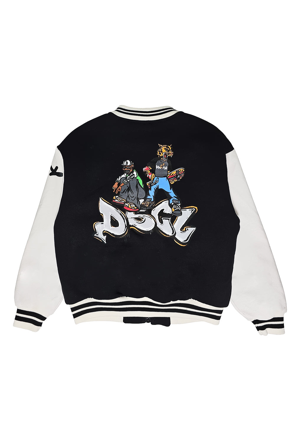 Chaqueta estilo universitario negra para niño