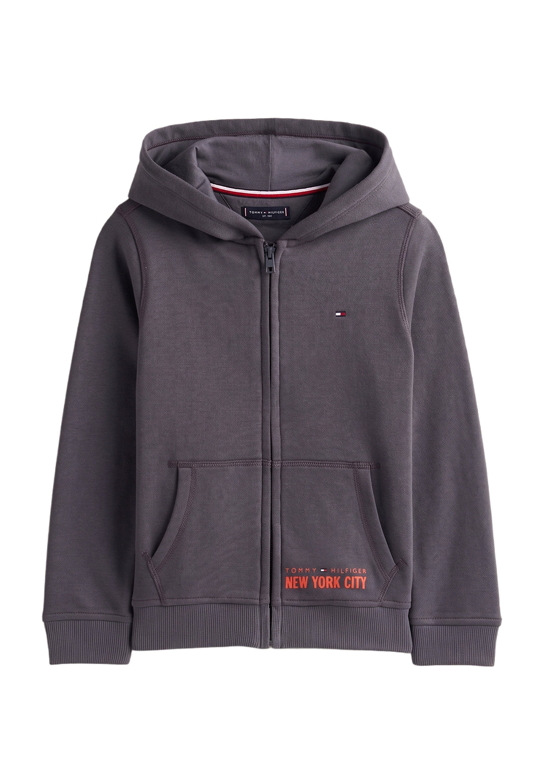 Sudadera gris con cremallera para niño