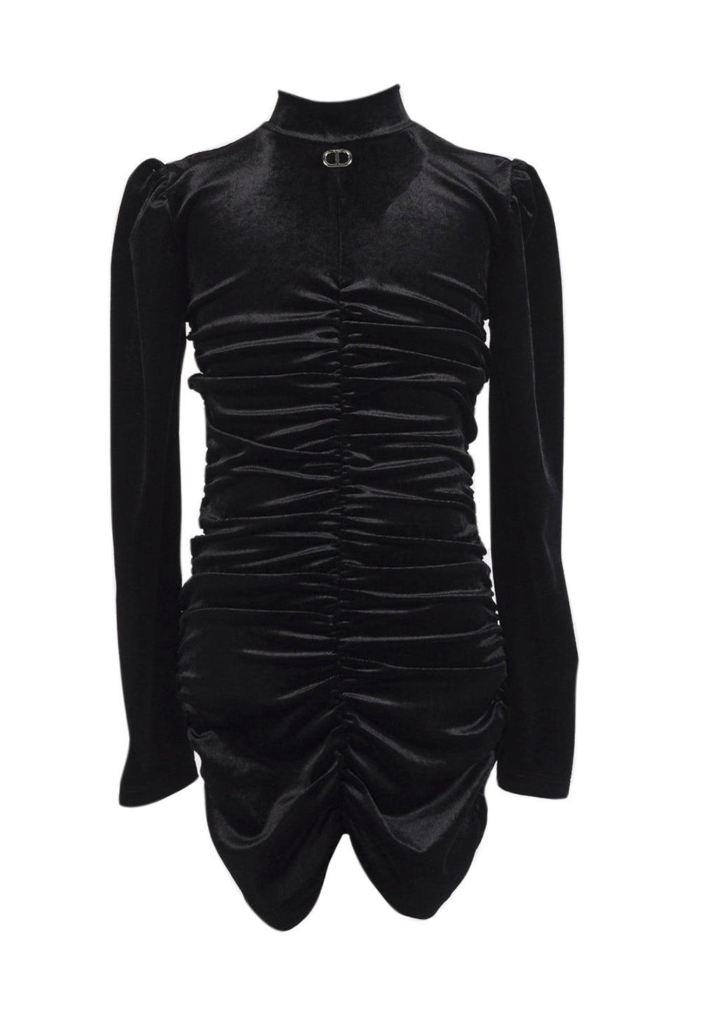 Vestido de chenilla negro para niña