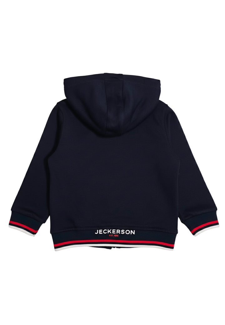 Navy blue zip-up sweatshirt for baby