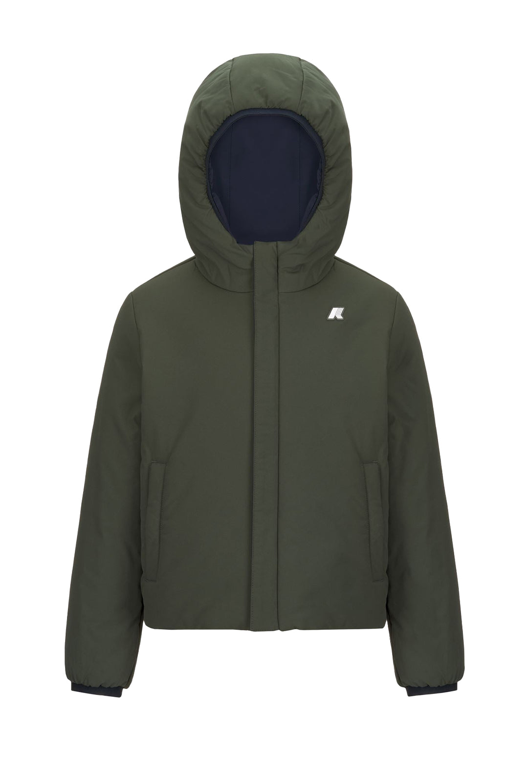 Reversible blue and green jacket for boys