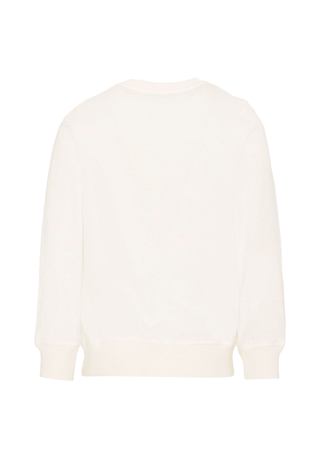Sudadera blanca de cuello redondo para niño