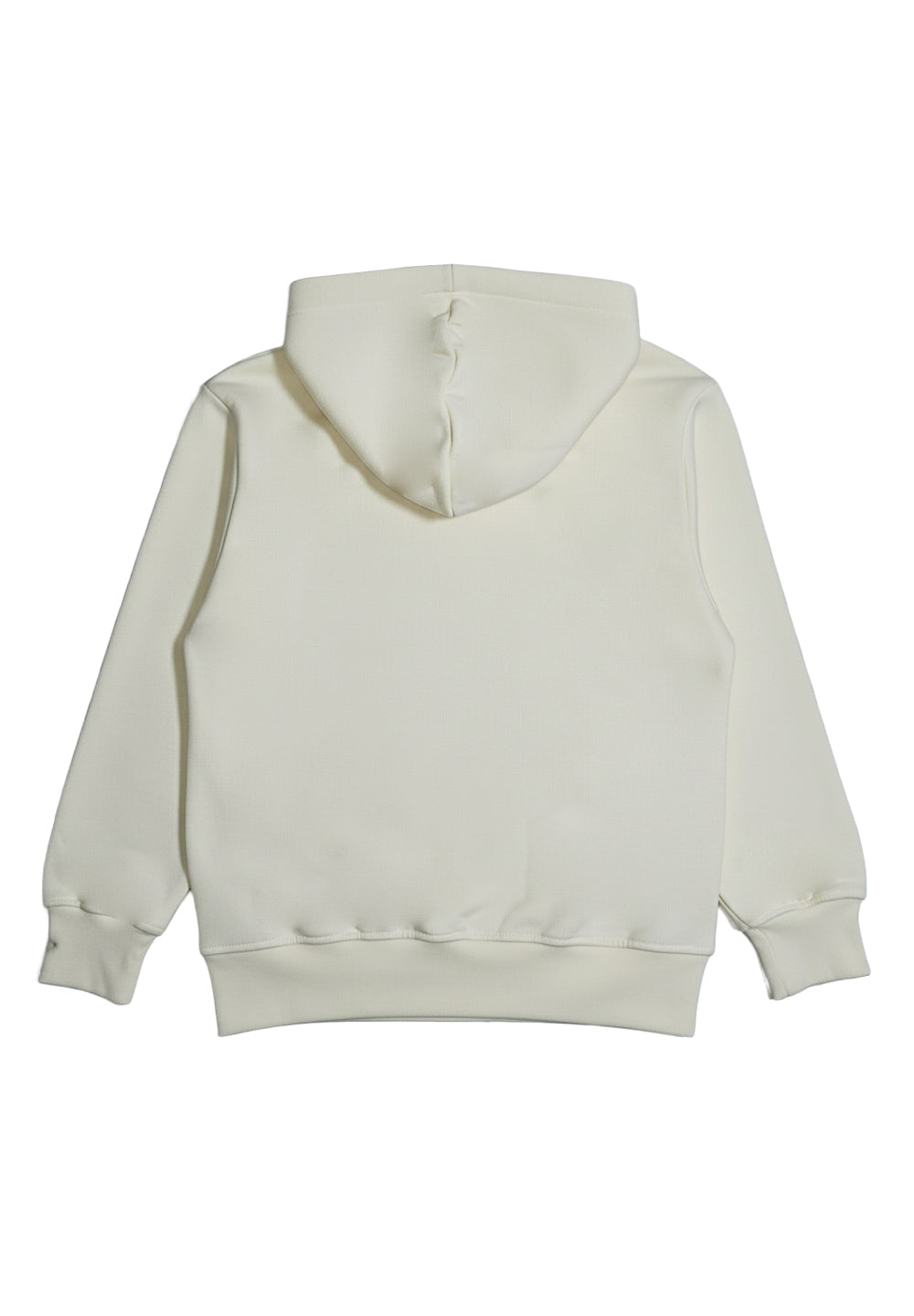Cream-colored hooded sweatshirt for kids