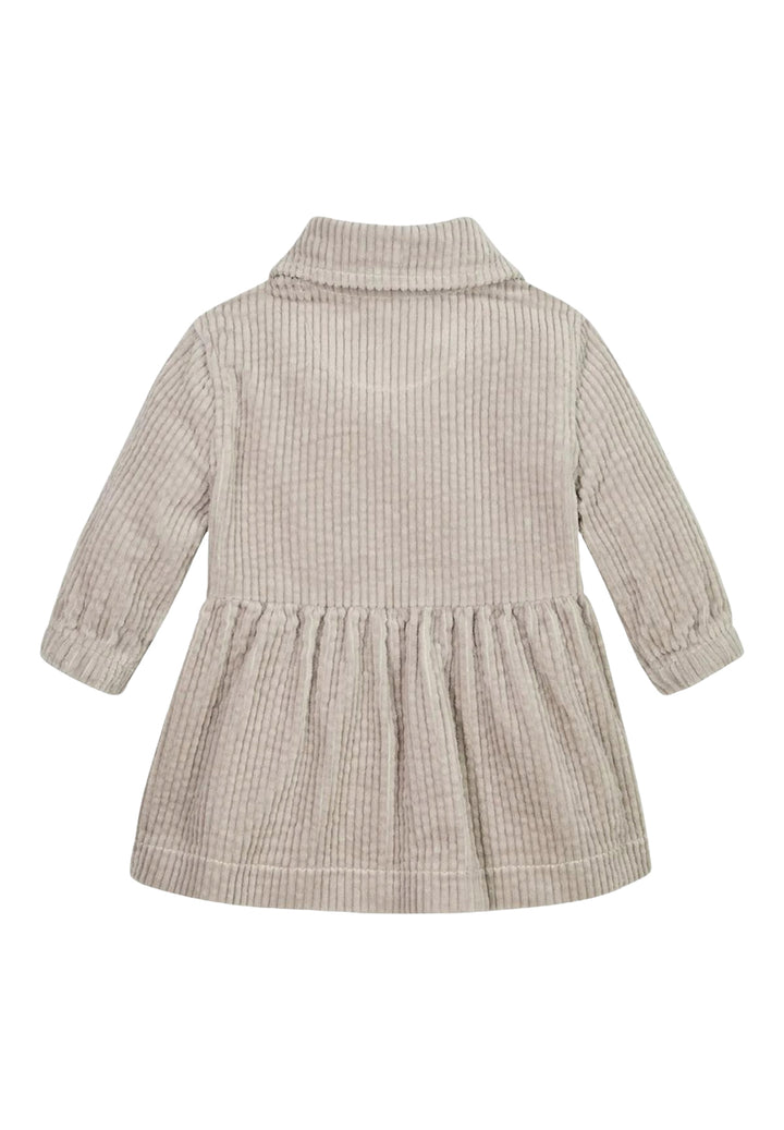 Robe côtelée beige pour fille