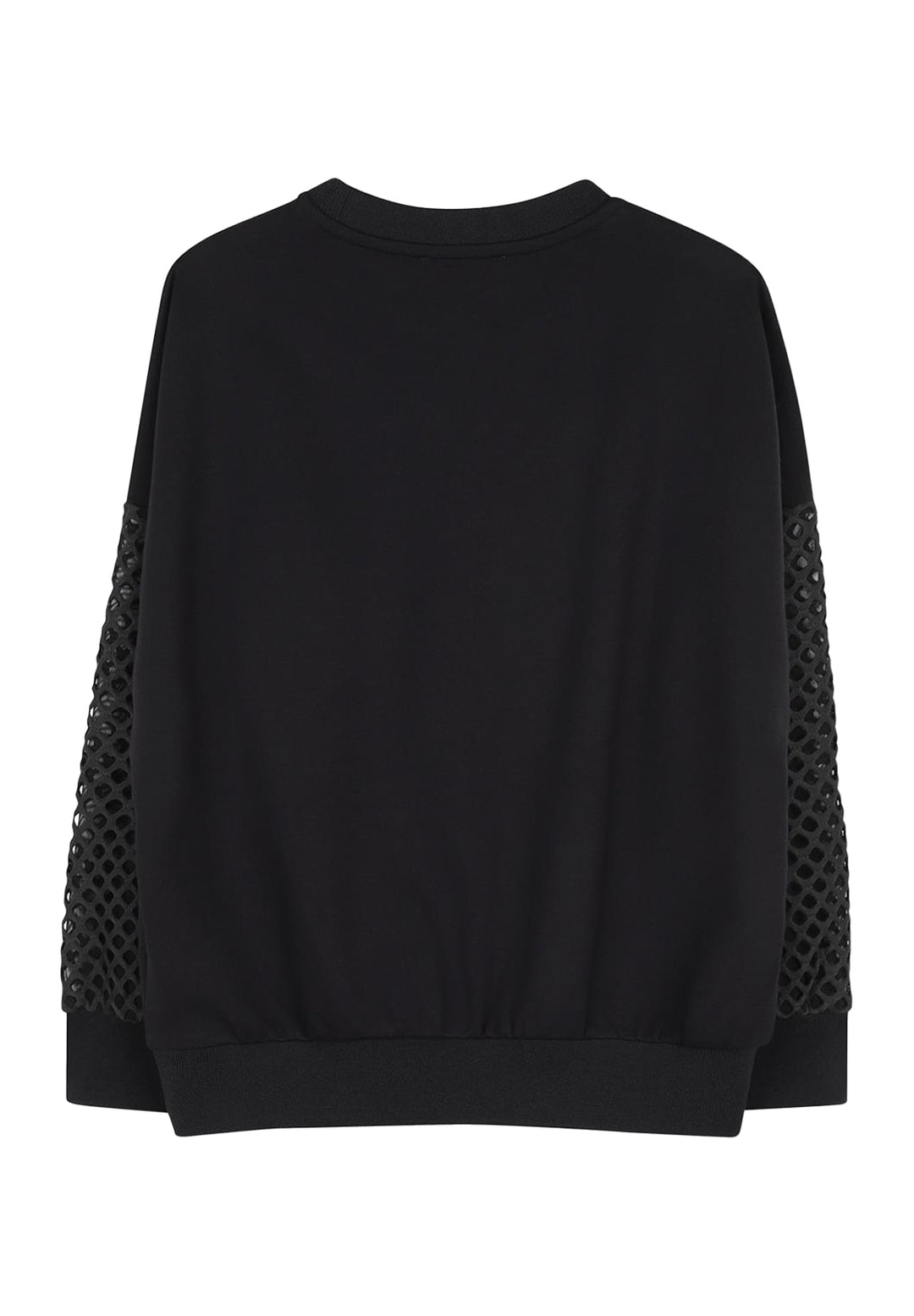 Black crewneck sweatshirt for girls