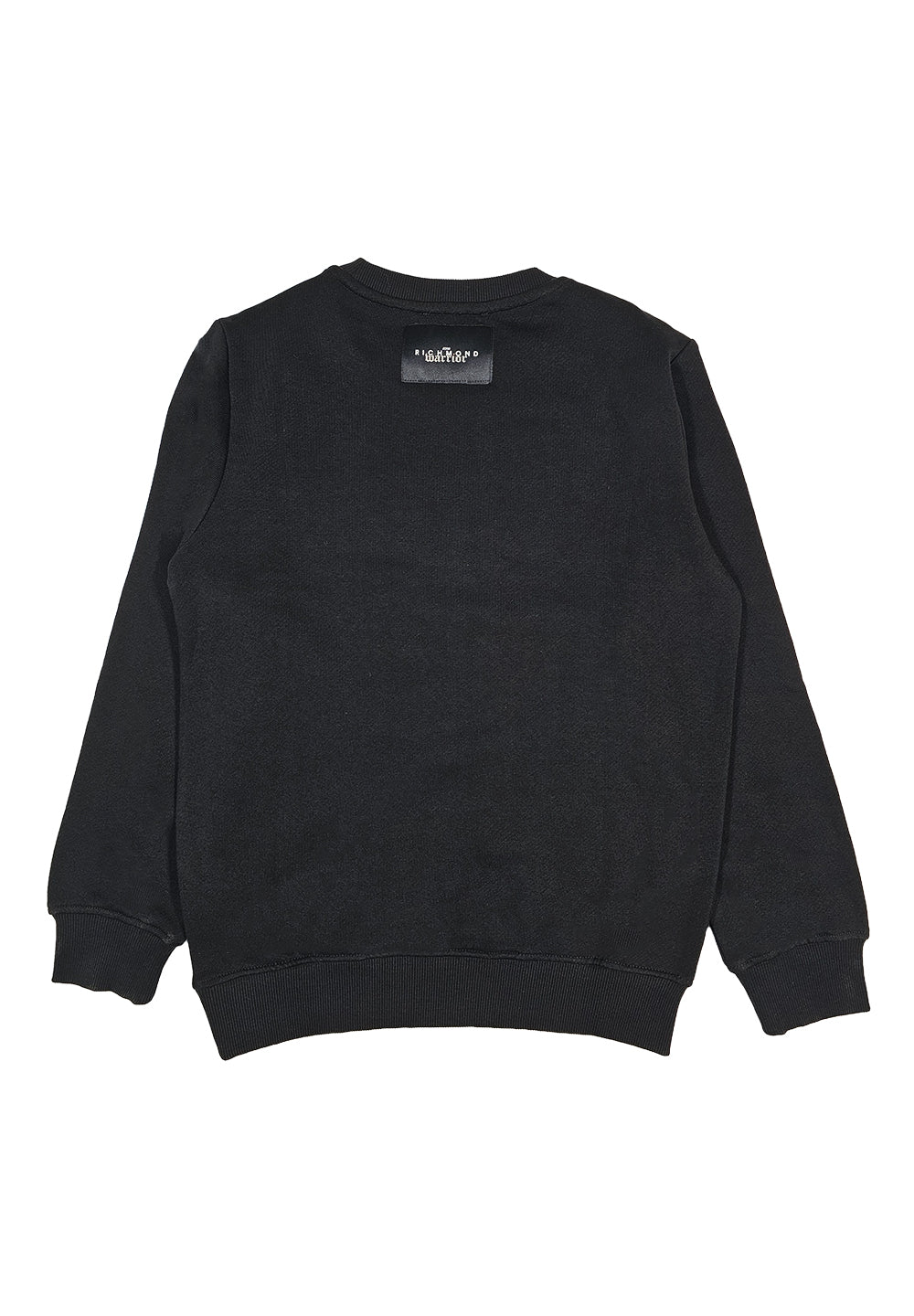 Sudadera negra de cuello redondo para niño