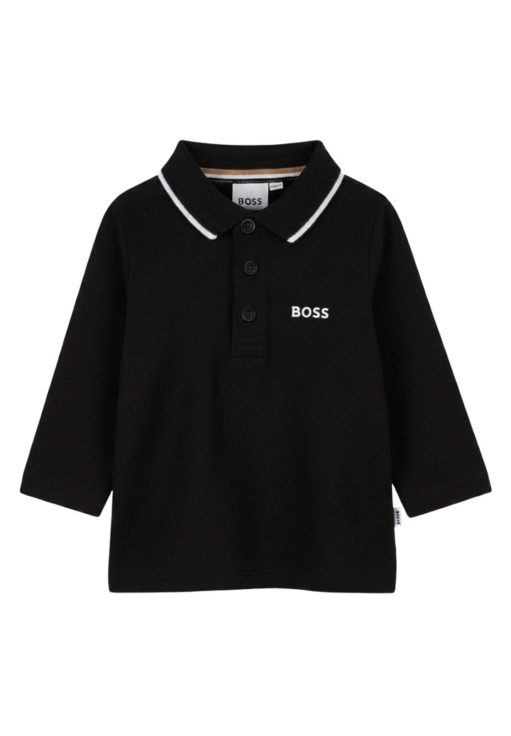 Black polo shirt for boy