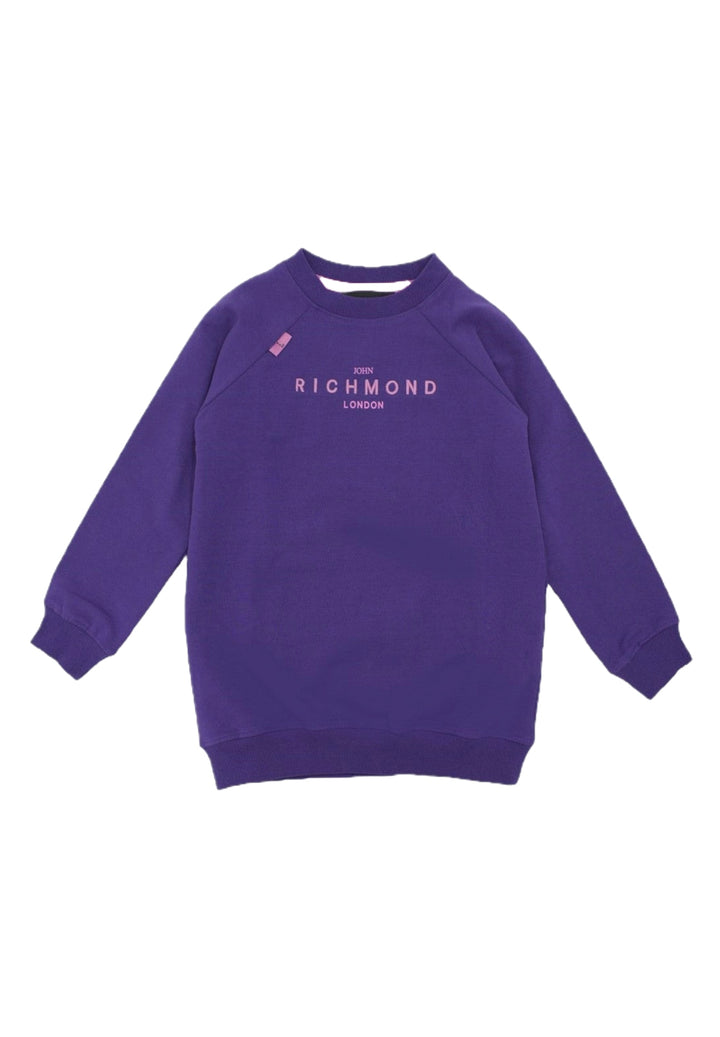 Robe sweat-shirt violette pour fille