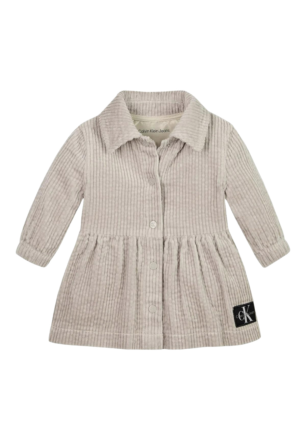 Robe côtelée beige pour fille