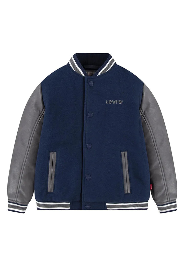 Cazadora bomber azul grisáceo para niño
