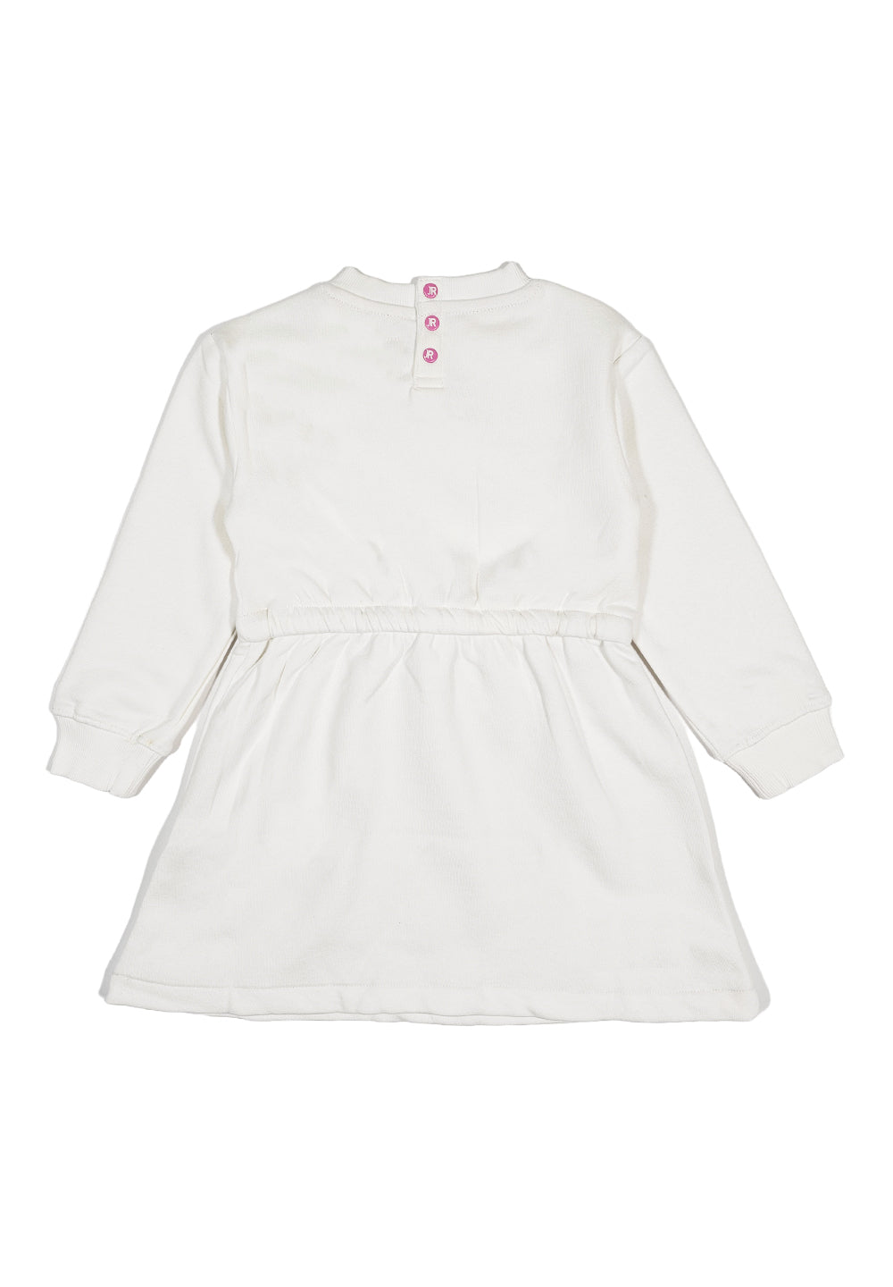 Vestido sudadera blanco para bebé niña