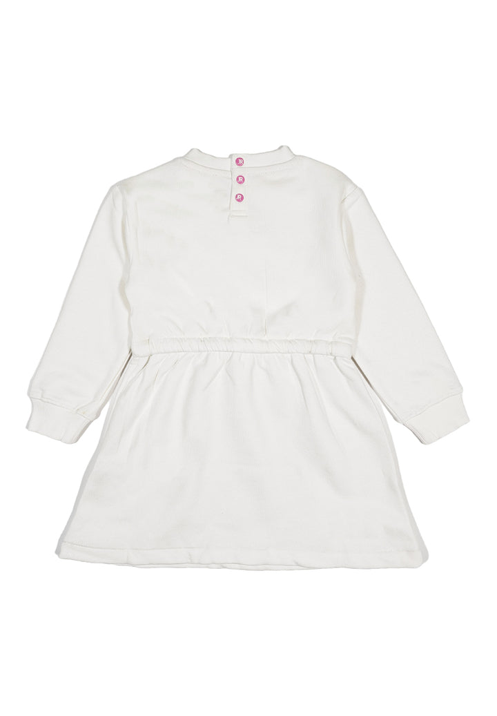 Vestido sudadera blanco para bebé niña