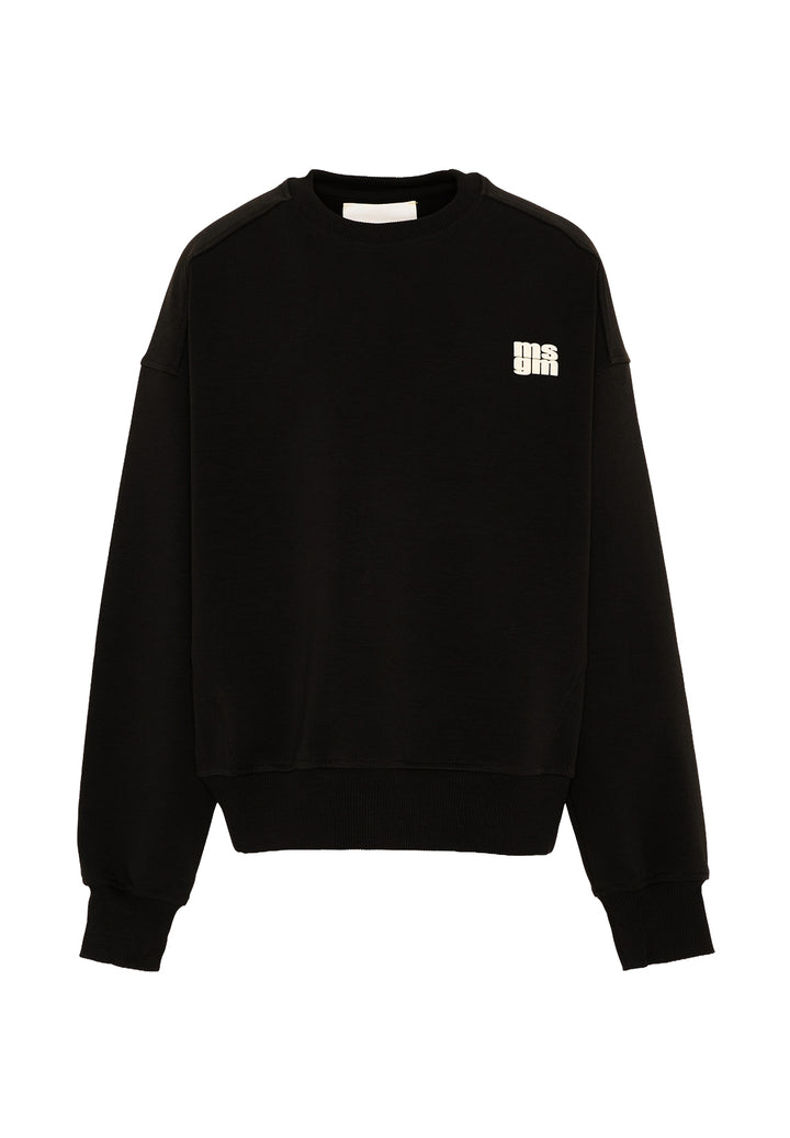 Black crewneck sweatshirt for kids