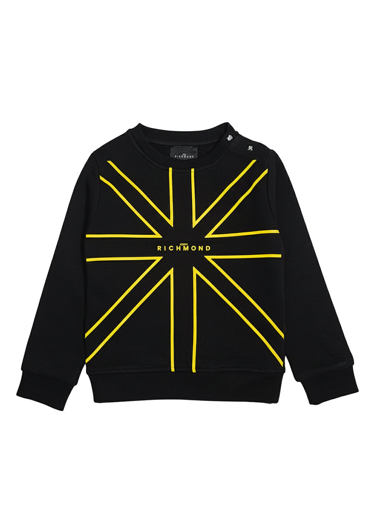 Black crewneck sweatshirt for baby
