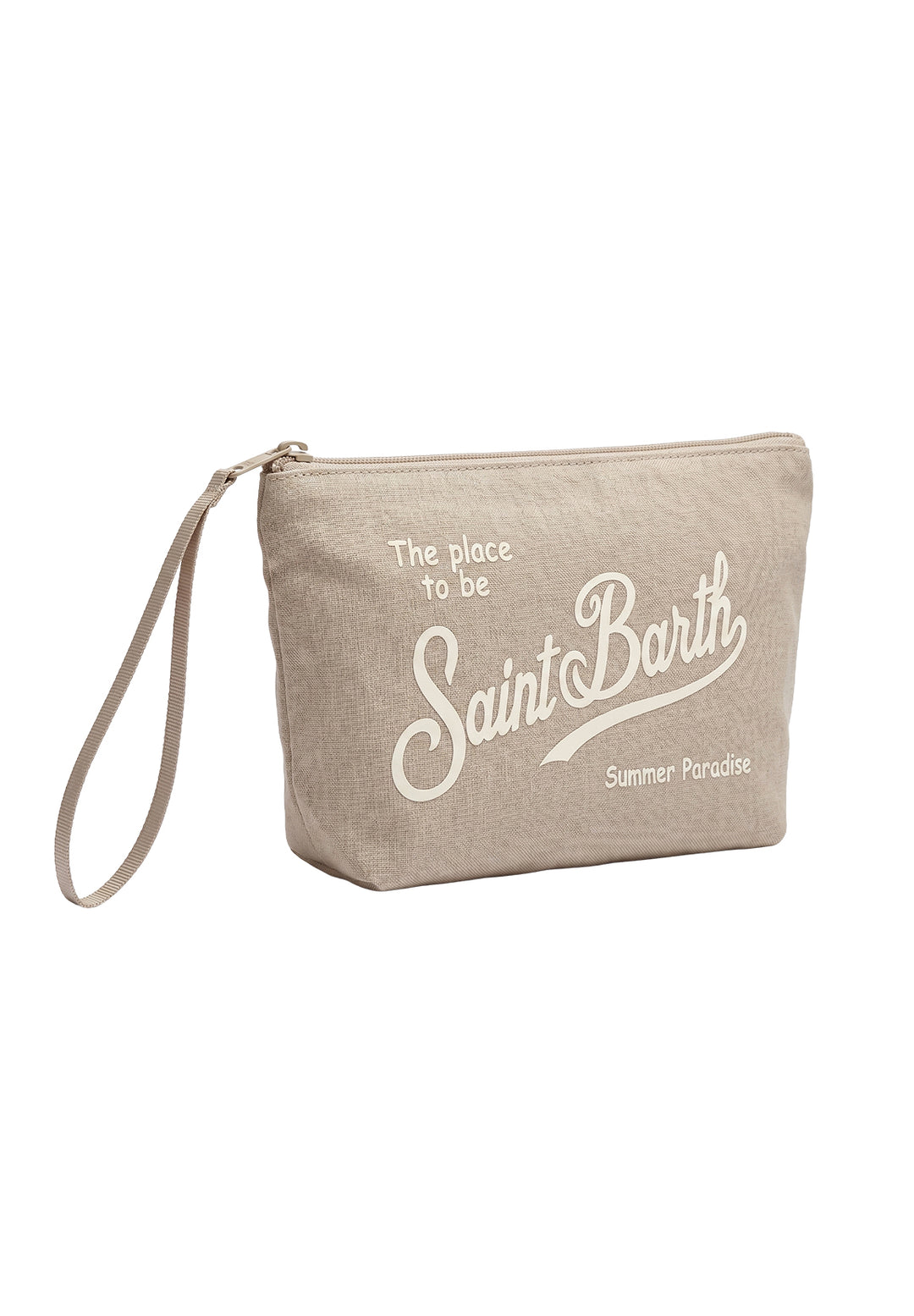 Beige linen pouch for girl