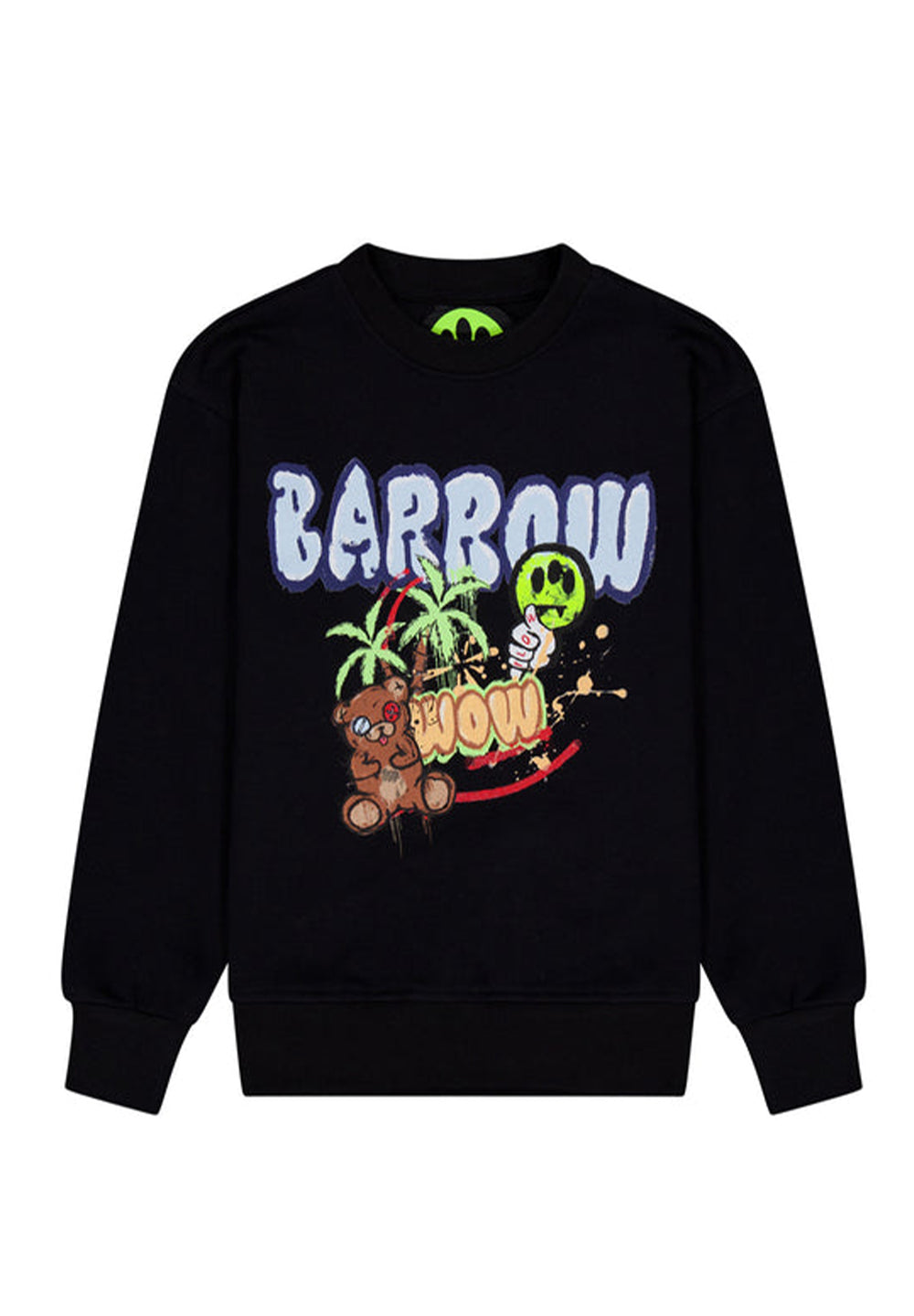 Sweat-shirt ras du cou unisexe noir