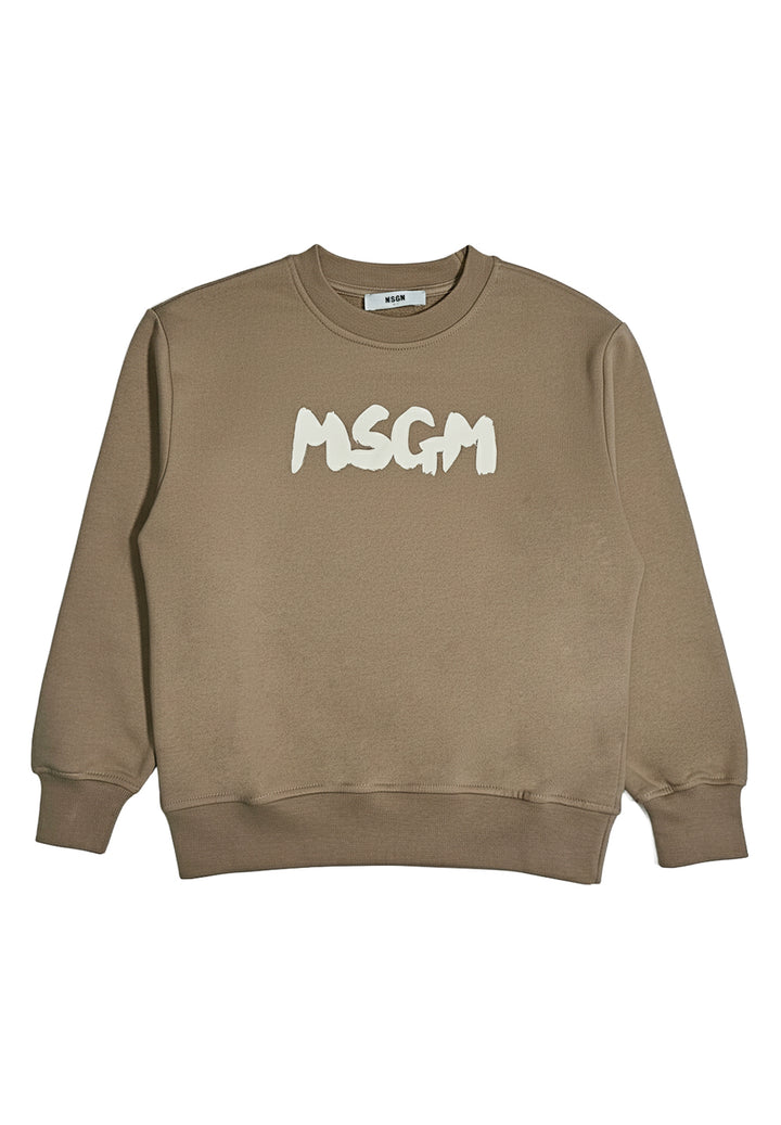 Brown crewneck sweatshirt for kids
