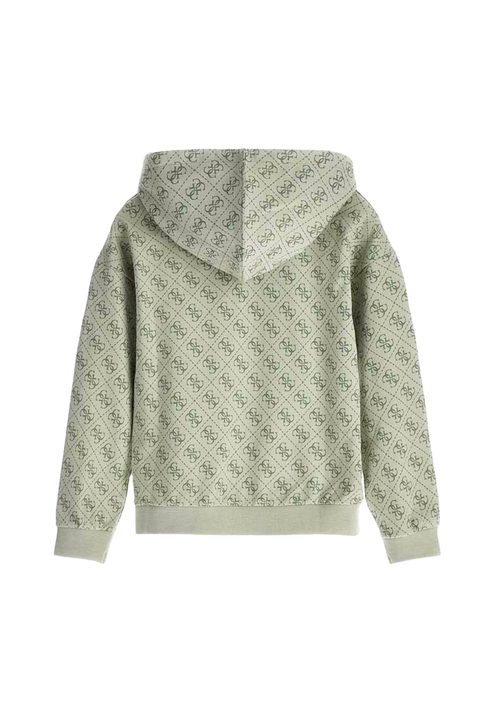Sweat à capuche vert pour fille