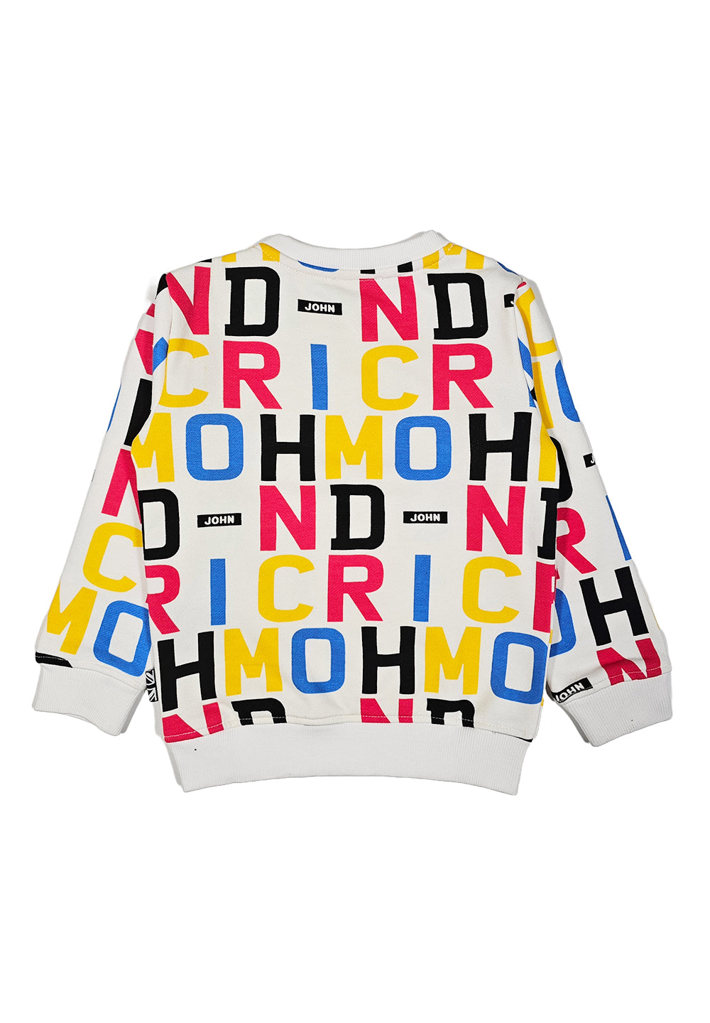 Weißes Sweatshirt mit Rundhalsausschnitt für Neugeborene