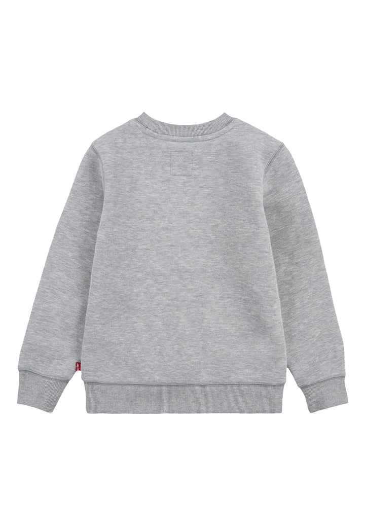 Sudadera gris de cuello redondo para niño