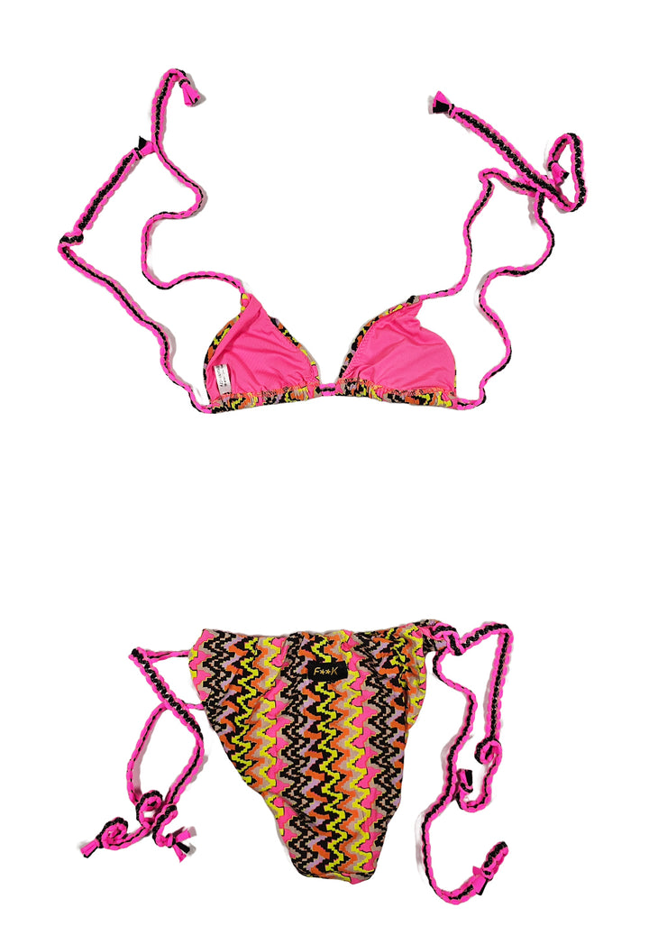 Mehrfarbiges Bikinikostüm für Mädchen