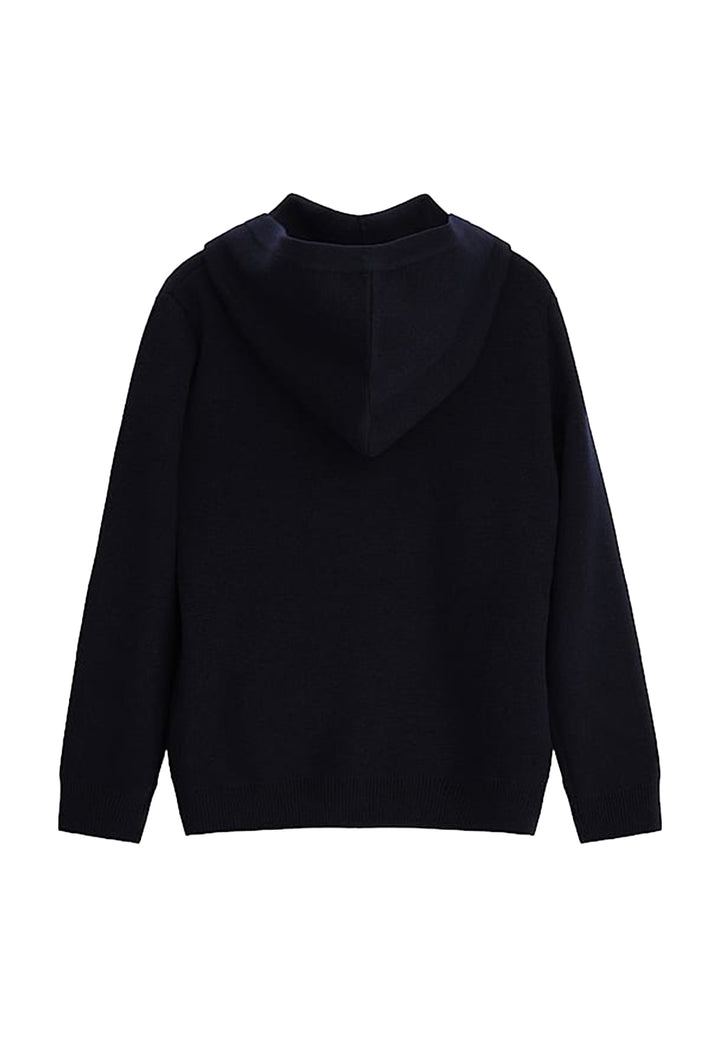 Blue hooded sweater for boy