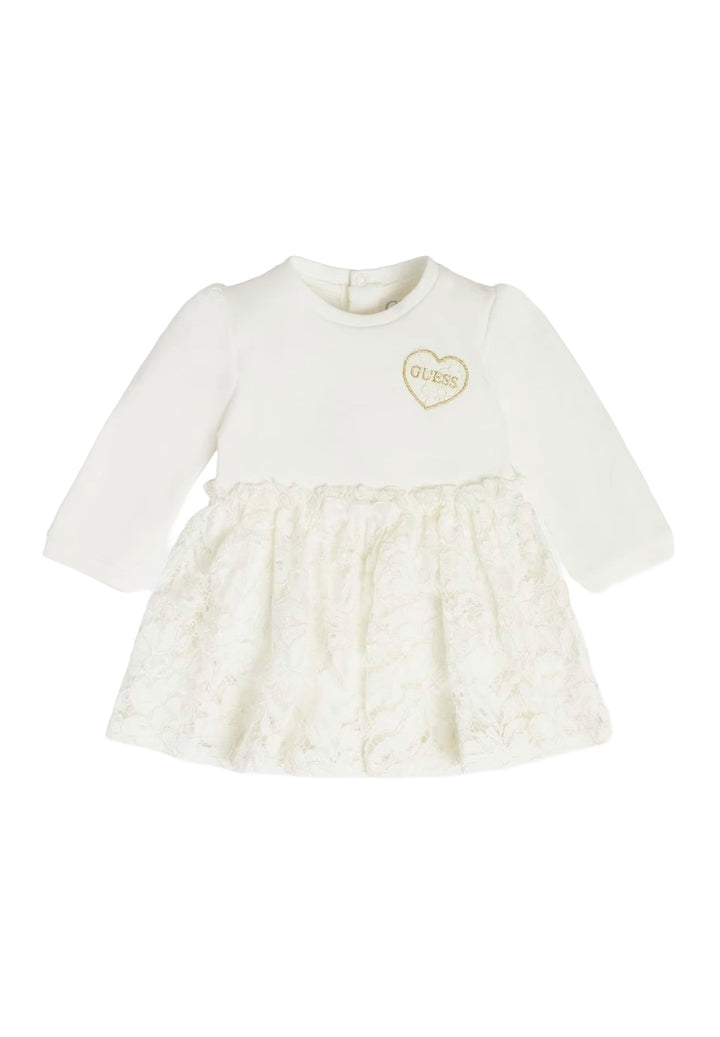 Robe blanche pour bébé fille nouveau-né