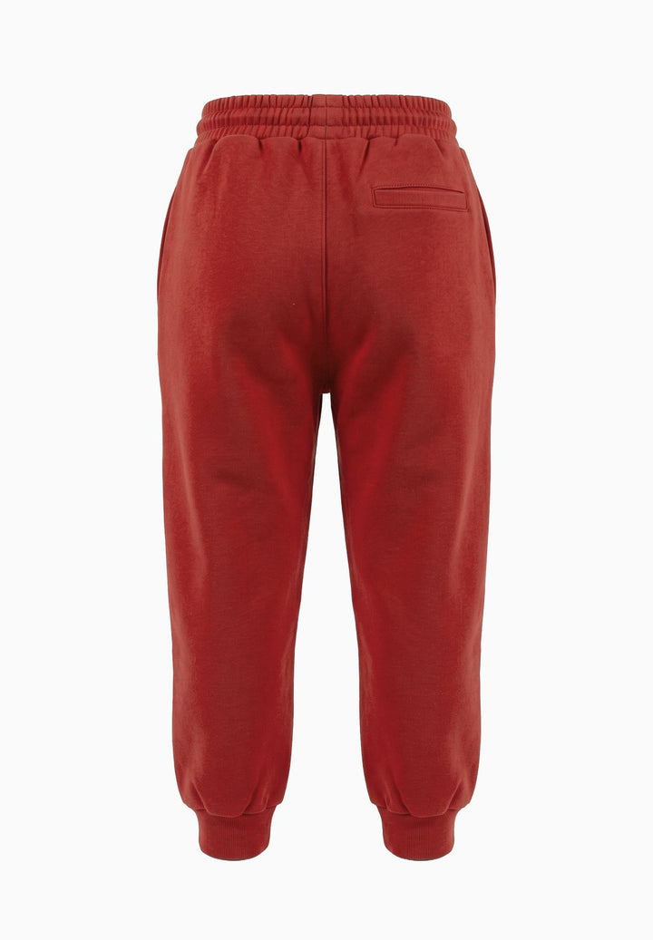Pantalone felpa rosso unisex