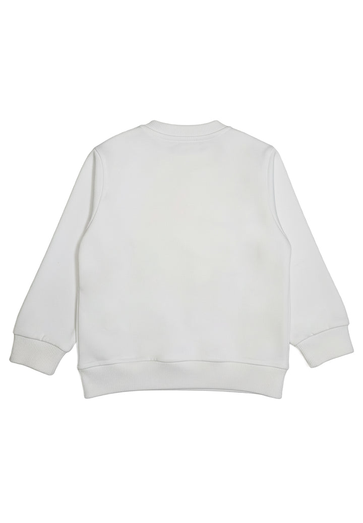 White crewneck sweatshirt for baby