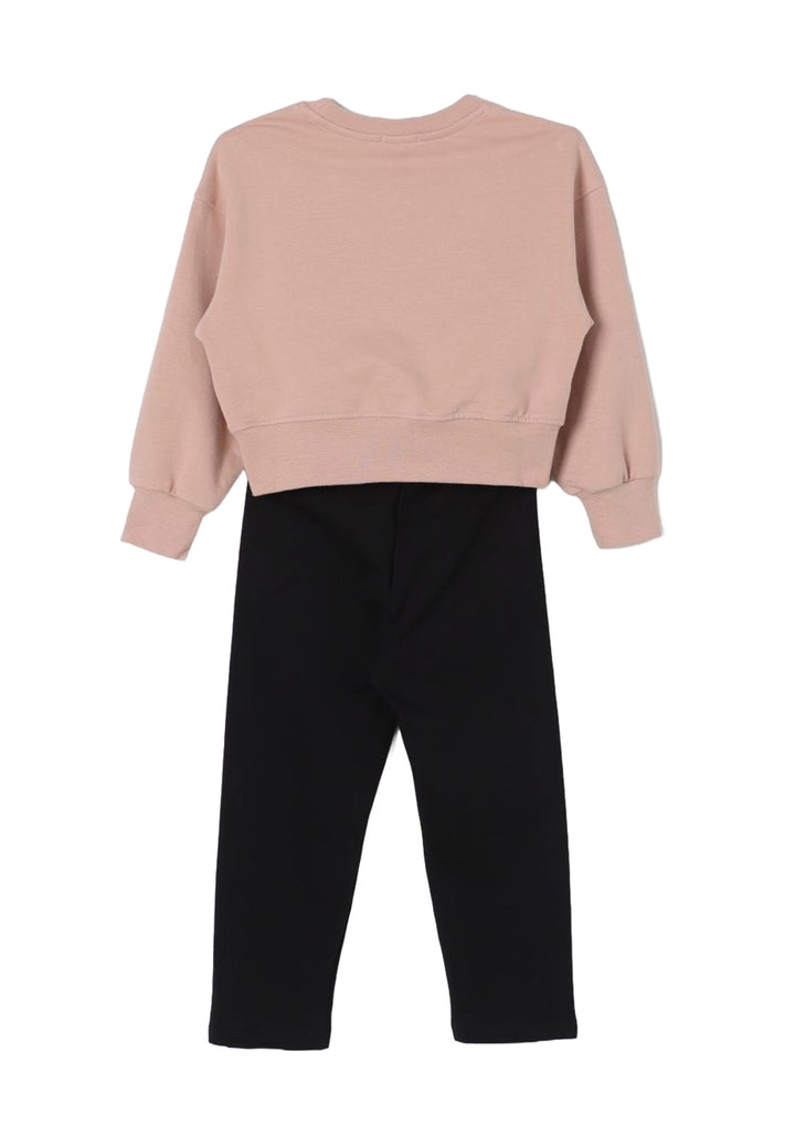 Pink and black tracksuit for girls