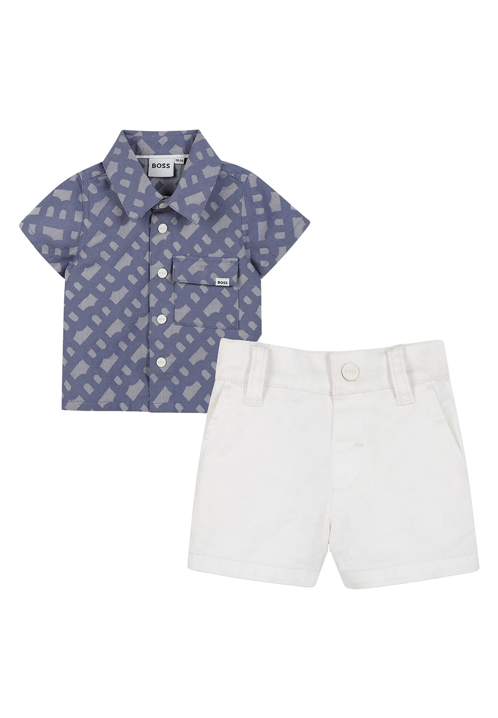 Tenue bébé bleue et blanche