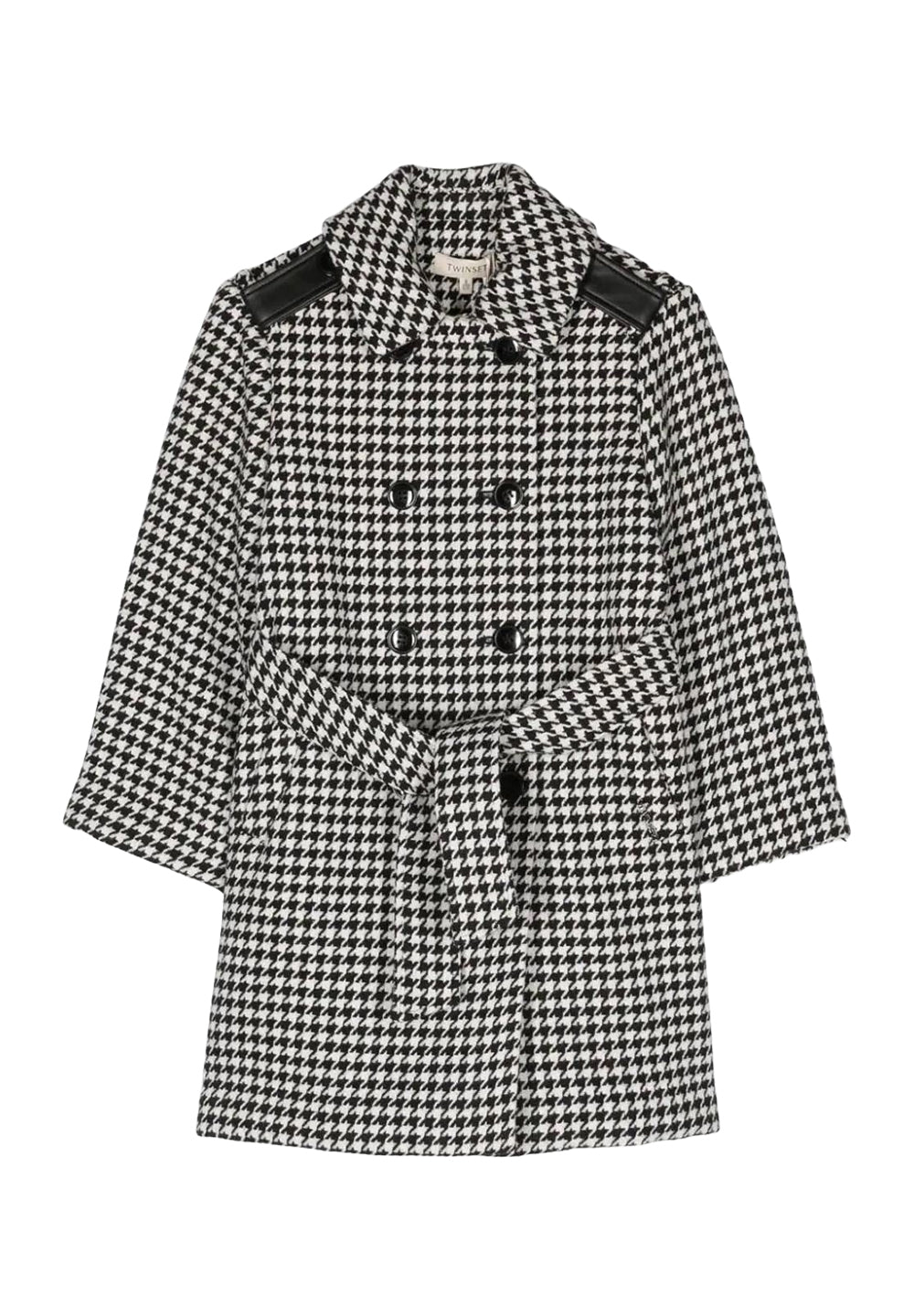 Manteau noir et blanc pour fille