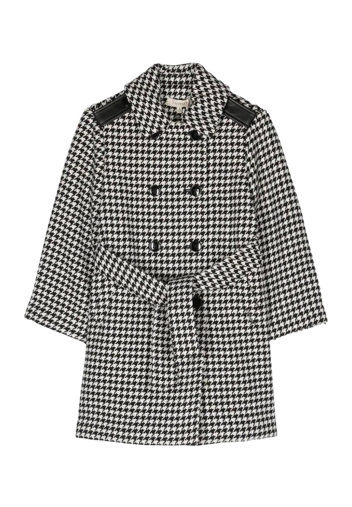 Manteau noir et blanc pour fille