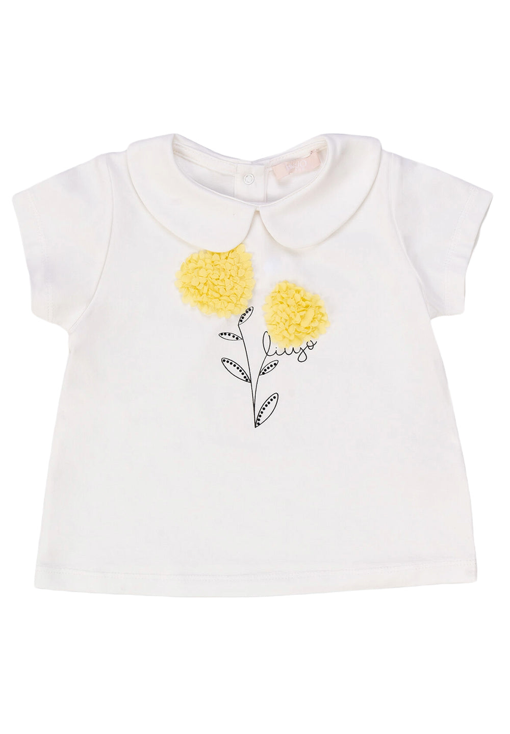T-shirt crème pour bébé fille