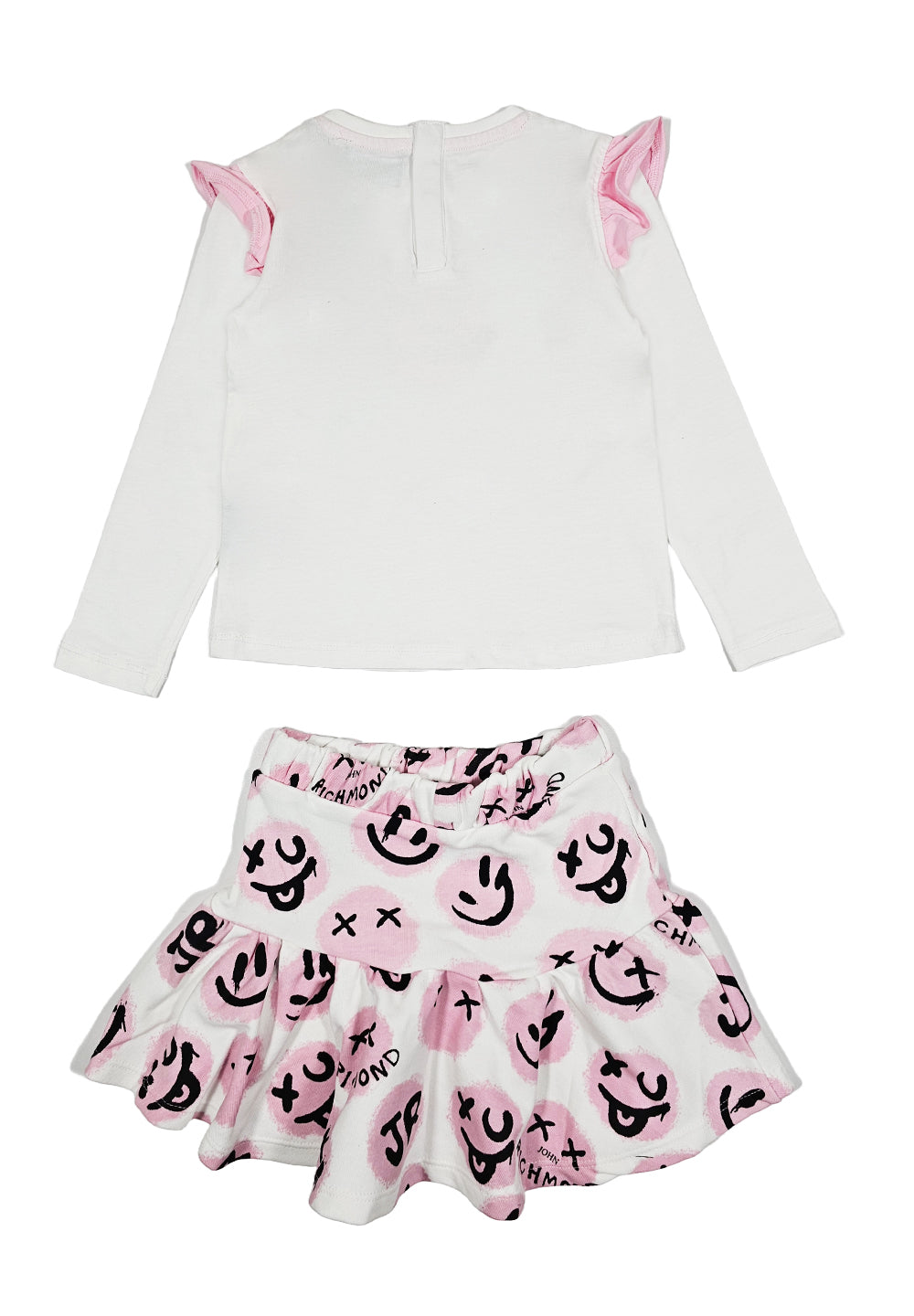 Weiß-rosa Outfit für Baby-Mädchen