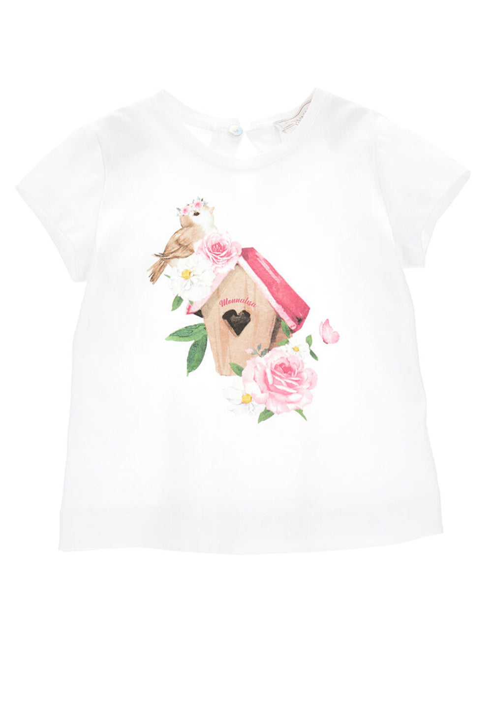 Camiseta blanca para bebé niña